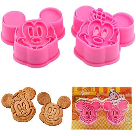 KAISHANE 2pcs Cartoon Mouse Cookie Cutters Cake Baking Sugarcraft Crafts Mold Bakeware-plastic Cover