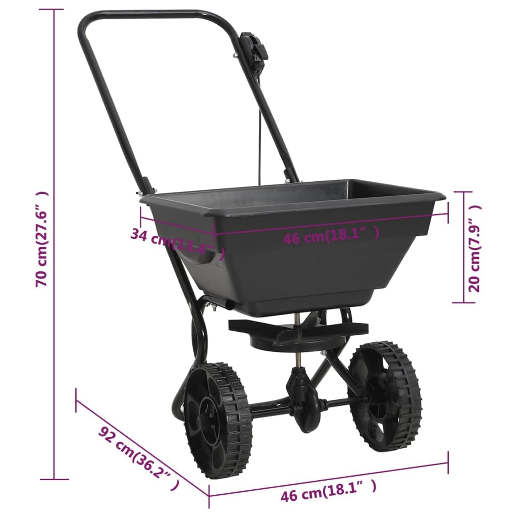 Générique Distributeur de sel PVC et Acier 92 x 46 x 70 cm 15 L,Jardinage,Outils de Jardinage,Épandeurs-142965