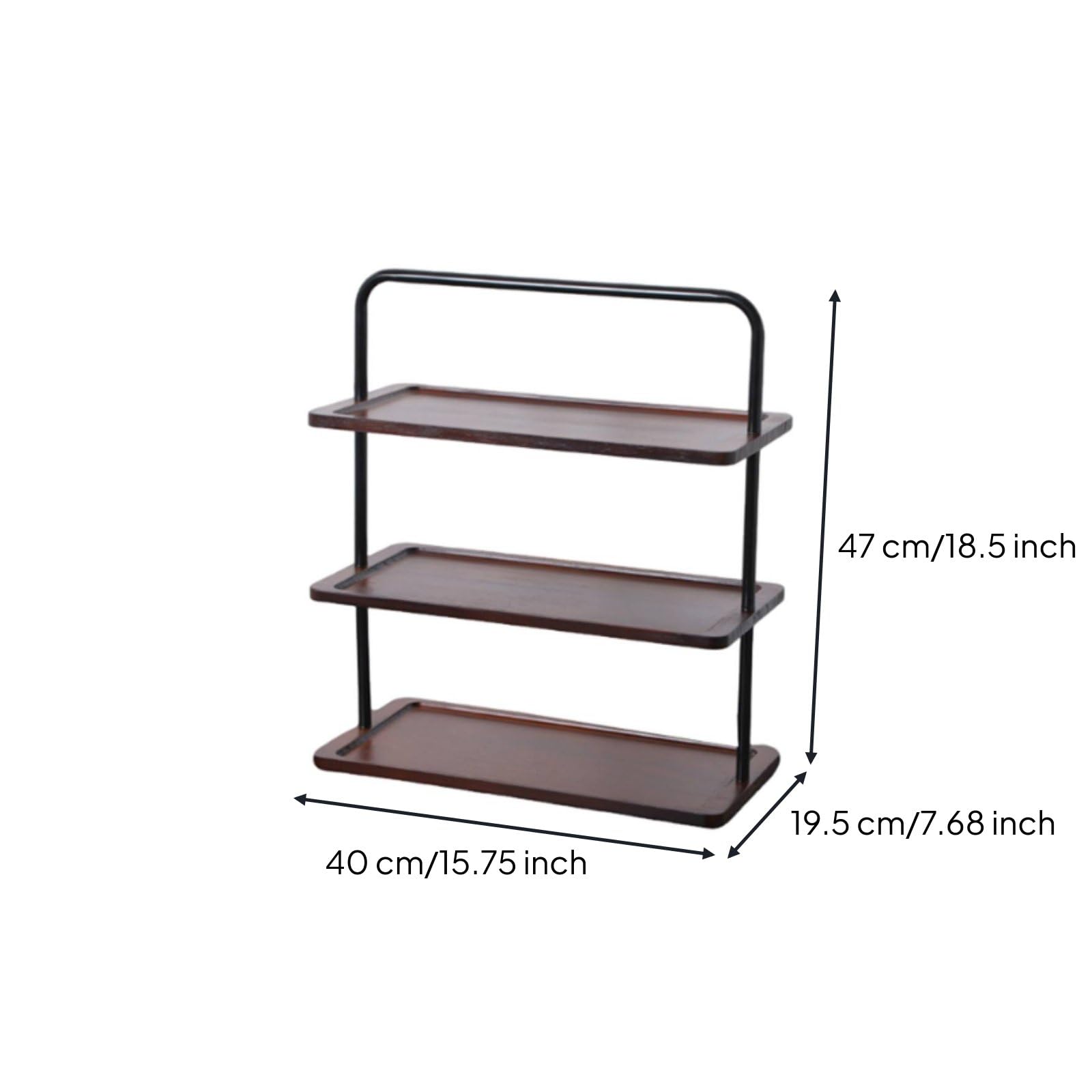 kowaku Scaffale Multistrato da Tavolo Ripiano Organizer Espositore Mensola in Legno con Struttura in Metallo Resistente E Protezione Superficie per Organizzazione Quotidiana Adatto per Scrivania
