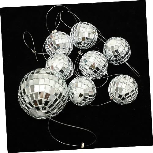 KALLORY - 2 unidades de bolas espejadas para decoración de fiestas, bodas y festividades, fáciles de instalar en discotecas, salas de baile y bares miniatura 2