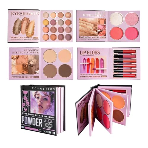 Długotrwała paleta cieni do powiek rumieniec rozświetlacz do ust