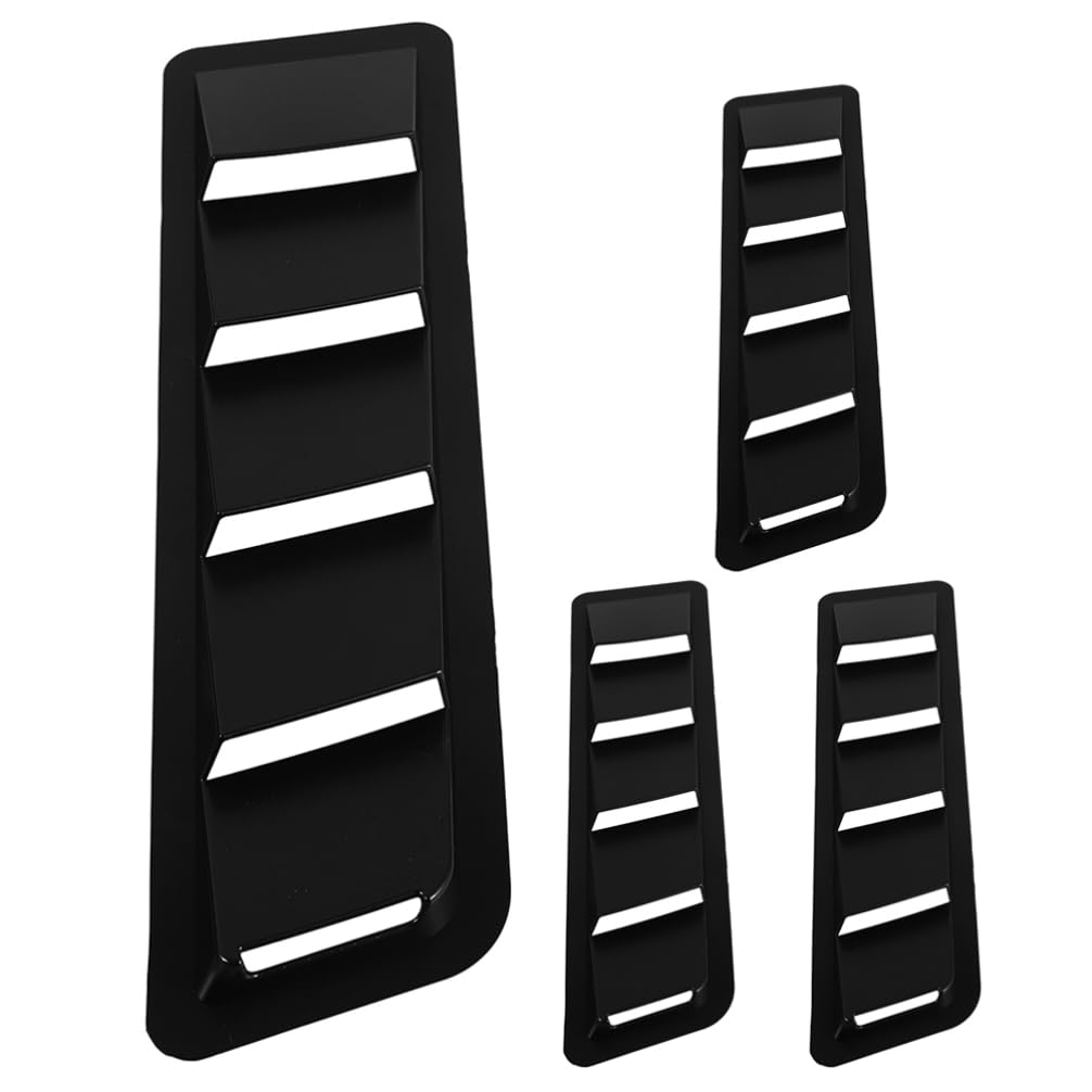 Pannello Presa Aria Cofano Auto 4 Pezzi in Abs Nero | Copertura Esterna per Veicolo, Installazione Semplice, Design Unico e Stile Moderno