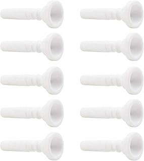 Boquilla de plástico ABS para trompeta, accesorios de trompeta, color blanco, 10 unidades