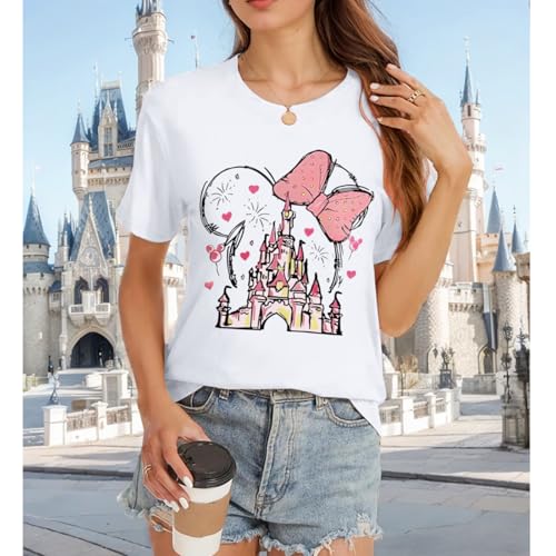 Magic Kingdom Shirts for Women Castle Graphic Tee Magical T Shirt Cute Family Holiday Vacation Shirt Casual Tops3