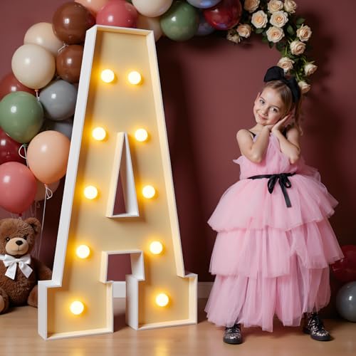 imprsv 4FT Marquee Letters Large Light Up Letters A Sign for Party Decor