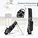 OFFICEJOY Golf Stand Bag, Portable Golf Clubs Bag w/4 Way Dividers, 4 Pockets, Adjustable Shoulder Straps, Pencil Golf Bag w/ 2 Non-Slip Stand, Lightweight Golf Bag for Men Women (Black)