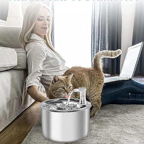 Fuente para gatos Kitty Spout 2L acero inoxidable miniatura 4