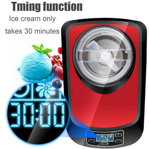 Haushalts-Eismaschine, 1,5 l Soft- und Harteismaschine, 140 W Kaltjoghurtmaschine mit Edelstahl-Innenbehälter, intelligente Isolierung, schnelle Eisherstellung, for weiches, mittleres und hartes EIS – Bild 4