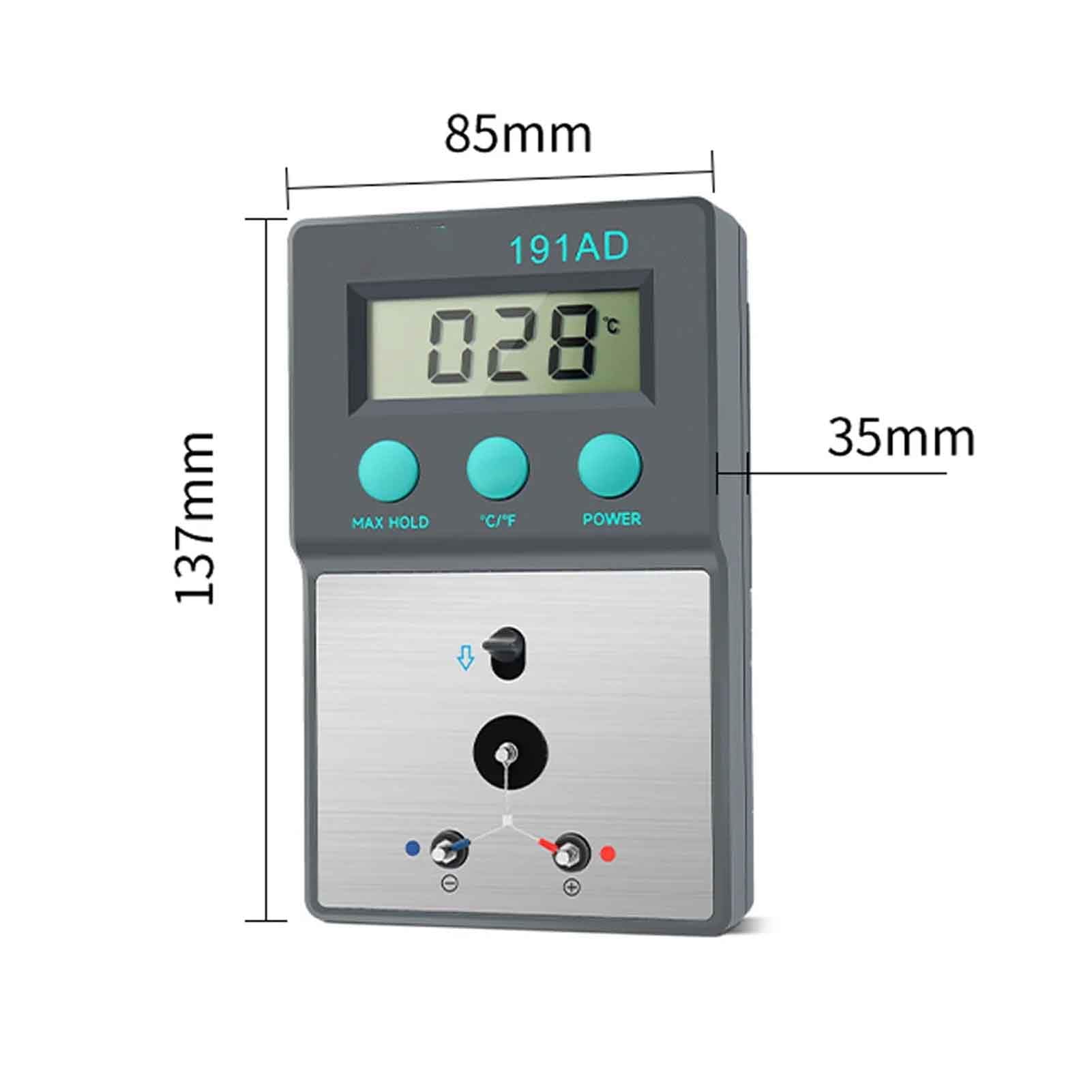 Toplionace Instrumento de Medición de Precisión de Temperatura para Soldador Medición de Temperatura de Líquidos y Gases de Grado Industrial con Termopar