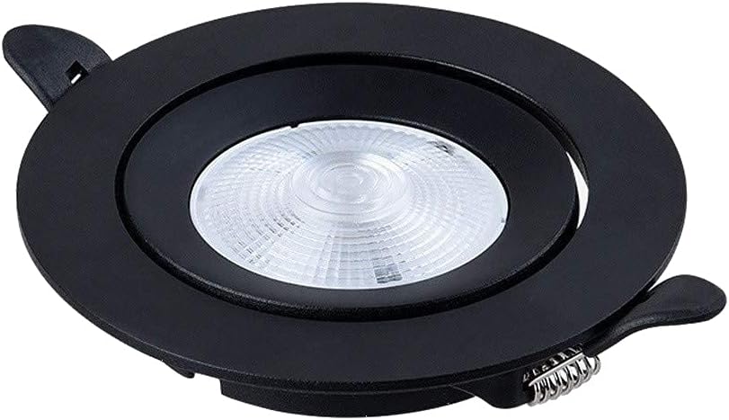 Recessed Professional Wall Washer Ultra-thin Modern Black Round Aluminum Ceiling Panel Light Embedded LED Recessed Downlight Commercial Clothing Store Mall Study Office Spot Lamp Ceiling Spotlig