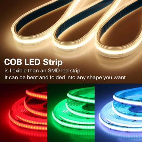 Tira LED RGBW COB 24V 5M 784 LEDs/m 6000K miniatura 3