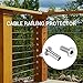 Pasuihcay 80Pcs T316 Stainless Steel Protector Sleeves for 1/8 Inch Deck Cable Railing Kit for Wood & Metal Posts DIY Balustrade, Silver