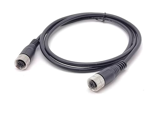 Miniatura 41 de Elecbee Conector M12 macho a doble hembra de doble extremo de cable hembra a macho M12 conector (A-Code 5 Pin recto 0.5M/1.6ft) A-Code 5 Pin