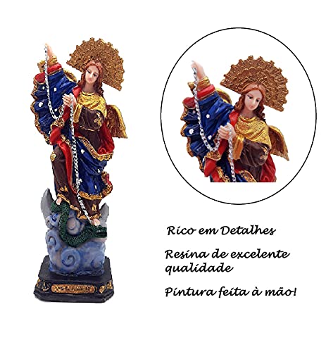 Estatua Resina Decoração Imagem de Nossa Senhora do Apocalipse 20 cm