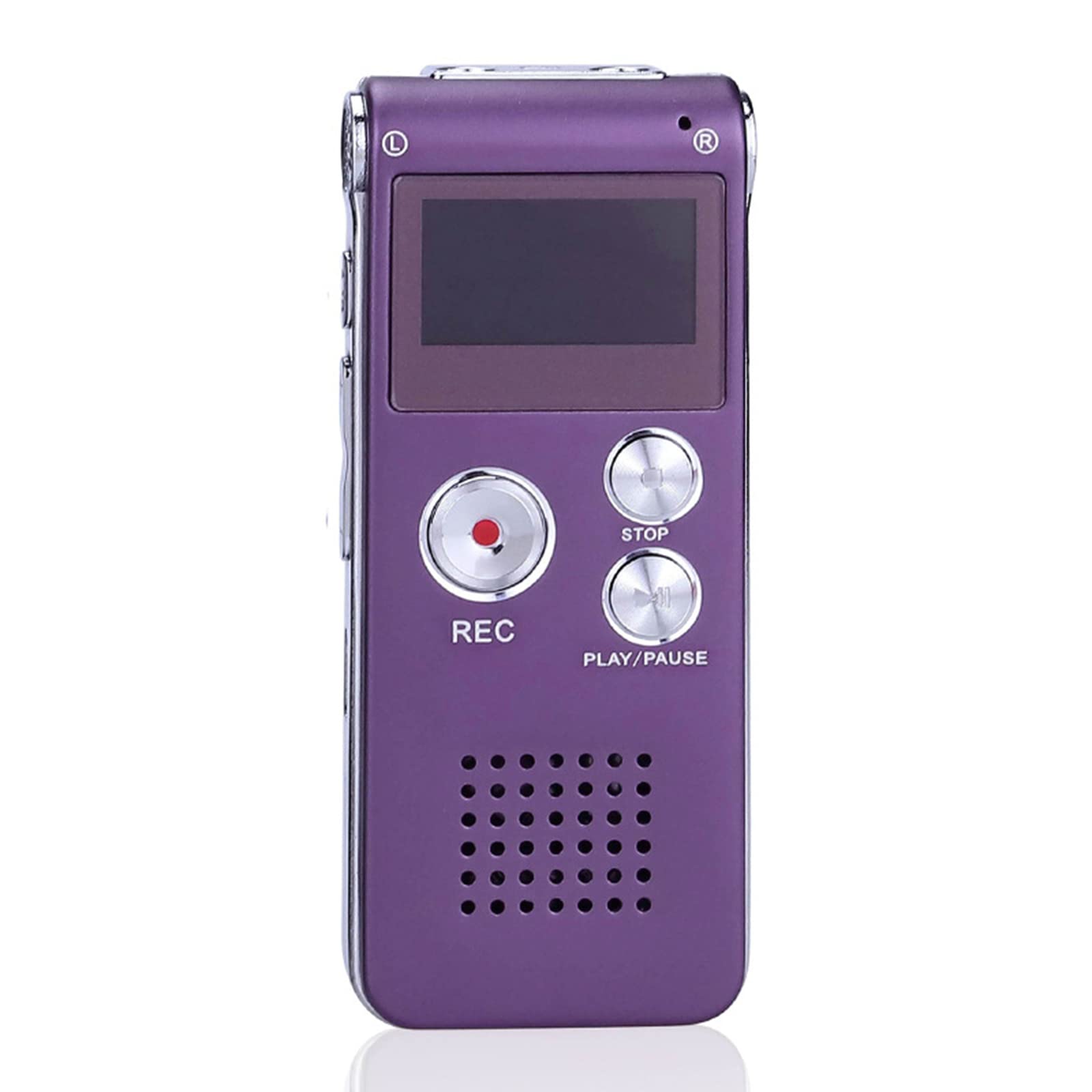 Cyfrowe dyktafony do wykładów konferencyjnych z odtwarzaczem MP3 / powtarzaniem A-B/słuchawkami z mikrofonem/mini przenośnym odtwarzaczem audio,Purple,8GB