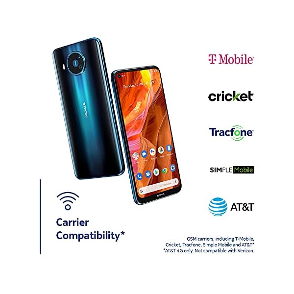 Nokia-83-5G-Android-10-Unlocked-Smartphone-Dual-SIM-US-Version-8128GB-681-Inch-Screen-64MP-Quad-Camera-Polar-Night Nokia 8.3 5G | Android 10 | Unlocked Smartphone | Dual SIM | US Version | 8/128GB | 6.81-Inch Screen | 64MP Quad Camera | Polar Night