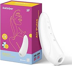 Satisfyer 'Curvy 1 Connect App' succionador de clítoris | vibrador de ondas de presión juguetes sexuales para ella | succionador de clítoris femenino | vibrador con app | color: blanco