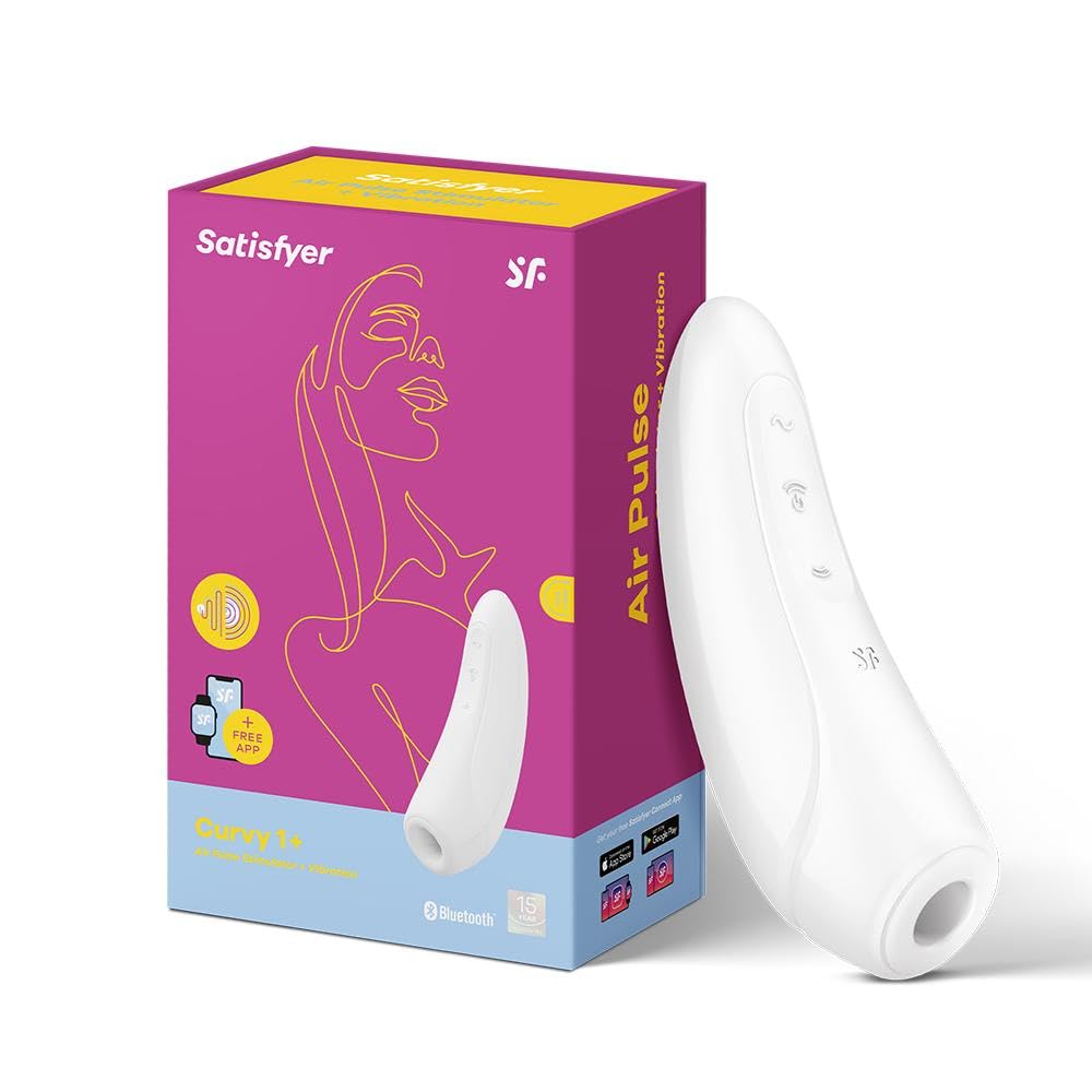 Satisfyer Curvy 1 Connect App | Vibrador Ondas de Presión | Juguetes Eróticos para Pareja sexuales | Succionador de Clítoris Femenino | Juguetes Sexuales con App
