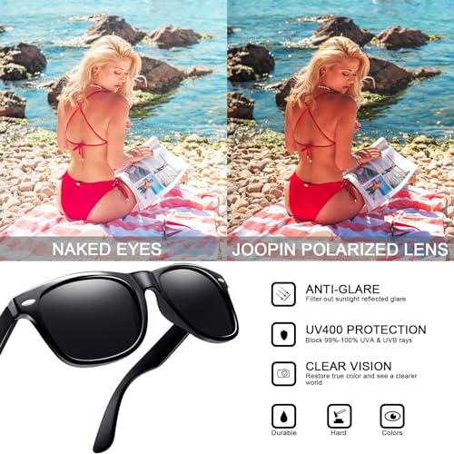Image of Joopin Square Sunglasses Polarized UV400 Designer Sun Glasses Men Women