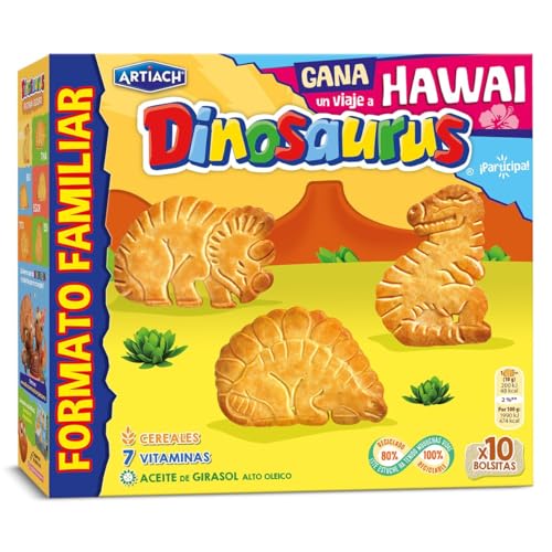 Artiach Dinosaurus Galletas de Cereales con Vitaminas, 411g