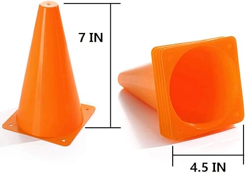Miniatura 3 de Conos de fútbol YOQXHY (25 unidades, 7 pulgadas) Agility Training Sports Cone plástico con bolsa de transporte para niños fútbol Baloncesto Taladros