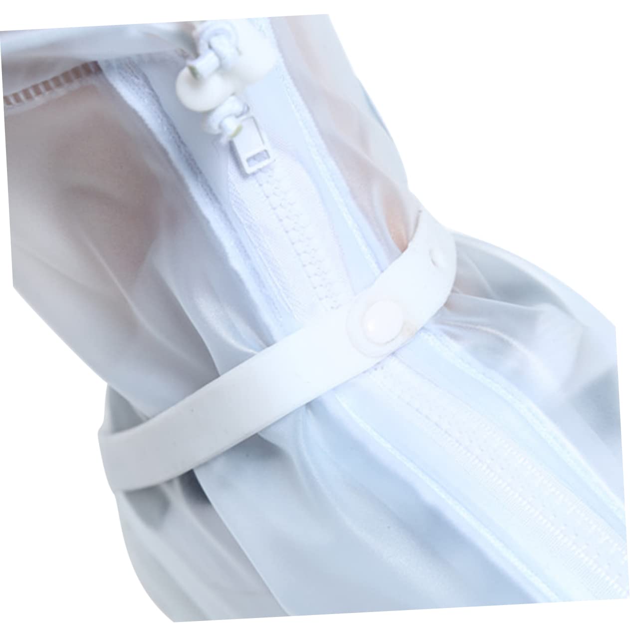 HANABASS Overshoes for Rain Waterproof Boot Covers Zipper Non-Slip Design White M-37/38 Suitable for Seasons