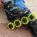 ROCES Men's Helium II TIF Lightweight Breathable Adjustable Fitness Sporty Outdoor Four 84mm Wheel Inline Racing Skates with Easy Entry System & Invisible Frame, Black/Lime, 9