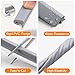40 Feet Door Weather Stripping for Large Gap, Kerf Door Seal for Easy Installation (Grey)