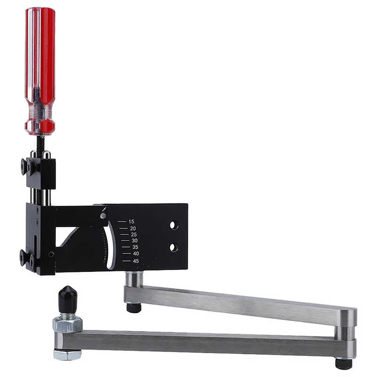 Lawn Mower Blades Sharpener, 15°-45° Adjustable, Professional Portable Sharpening Balancer Bracket Tool, Lawn Mower Blades Sharpening Tool For Straight And Standard Lawn Mower Blades
