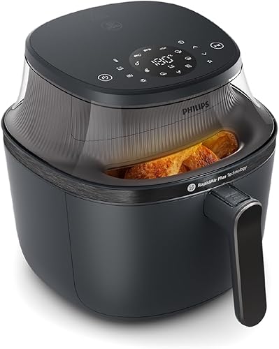 Miniatura 2 de Philips Airfryer Serie 3000 - Freidora de aire premium de 6.5 cuartos con ventana, tecnología RapidAir Plus, 16 formas de cocinar, 90% menos de