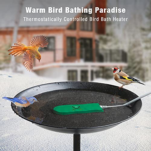 Soundfair Bird Bath Heater For Outdoor In Winter, Birdbath Deicer With Thermostatically Controlled Durable Perfect For Bird Bath Tabletop Fountains In Garden Lawn Patio Yard, 50W #TOP1