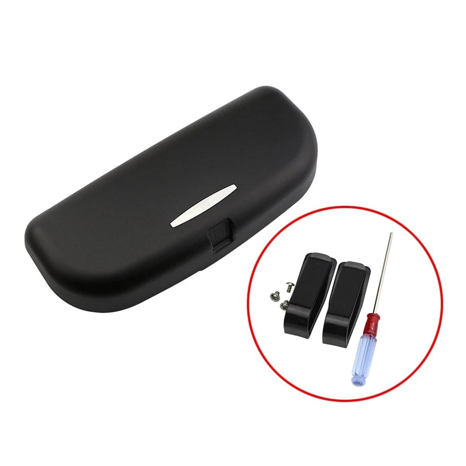 Scatola per Occhiali da Auto Porta Sole Portatili nella Custodia per Guida Lenti per Visiera Parasole Custodia Occhiali da Sole Auto(Single Clip Beige)