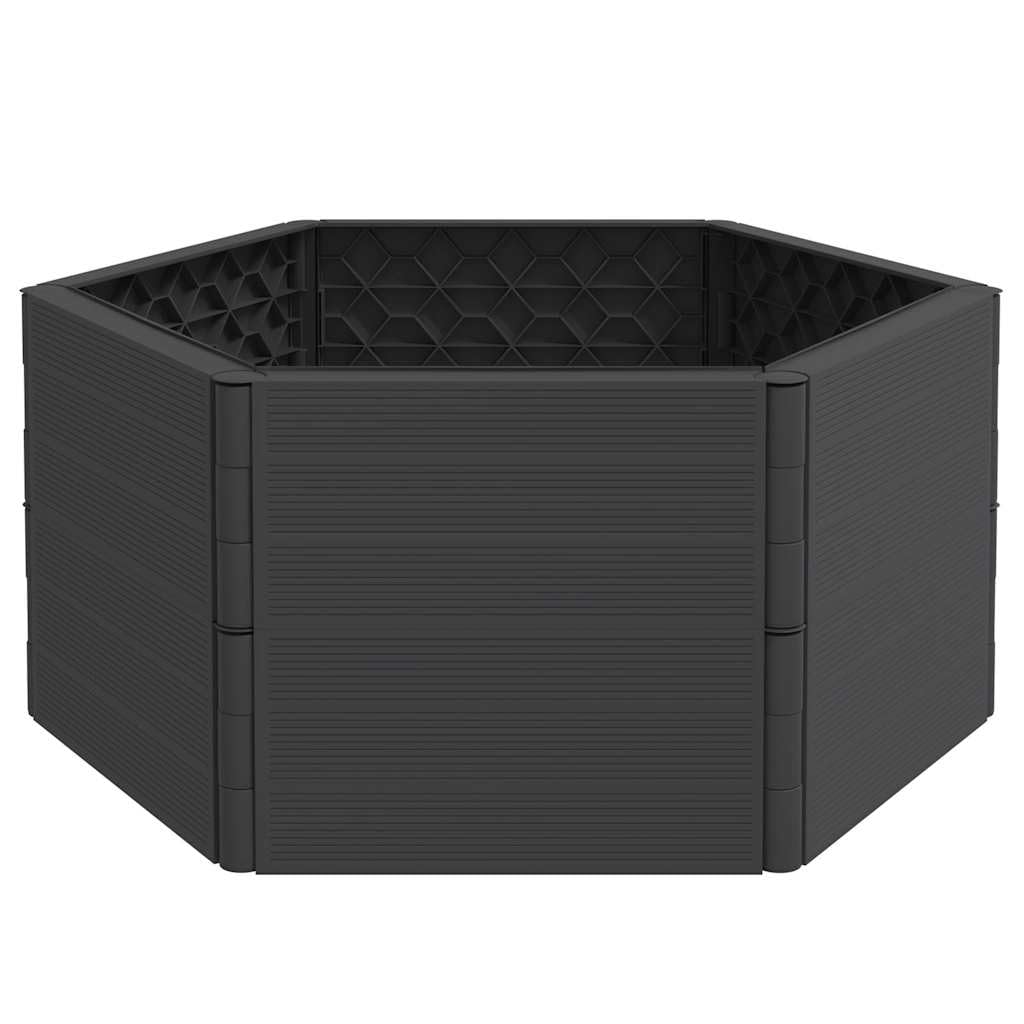 Pot de fleurs de jardin anthracite PP