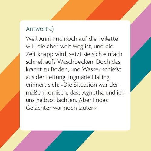 Das ABBA-Quiz: Box mit 66 Spielkarten und Anleitung