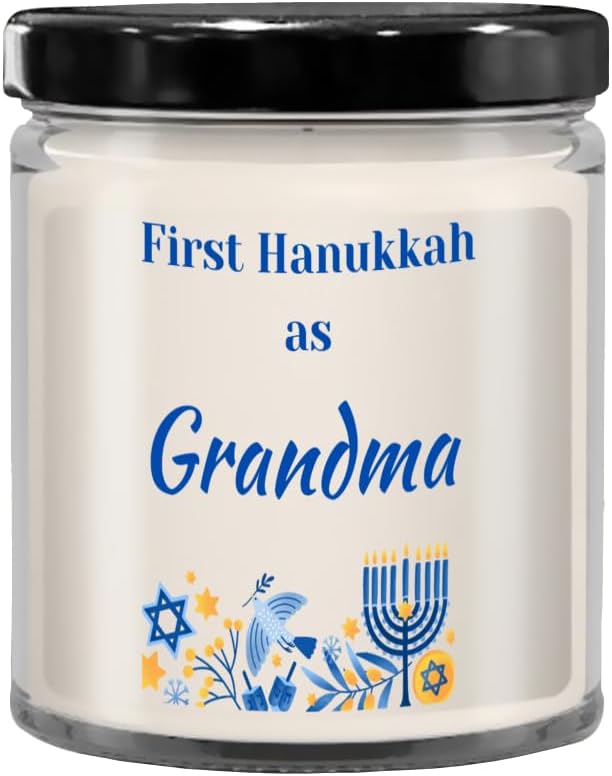 First Hanukkah as Grandma Candle, Candles with Sayings, Candles with Text, Funny Candle, Birthday Gift, Hanukkah Gift, Holiday, Menorah