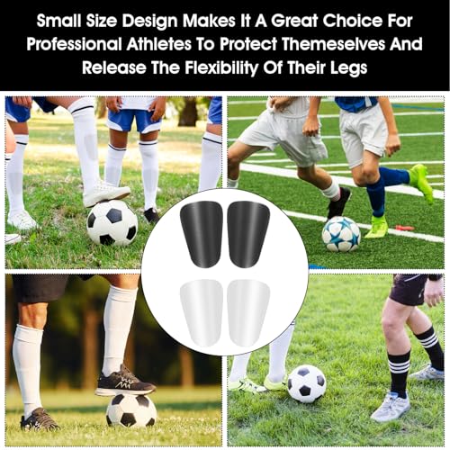 Ymapinc - 2 Pares de espinilleras pequeñas de fútbol, para niños pequeños, jóvenes de 3 a 10 años o Adultos, ultraligeras ABS + Almohadillas EVA - imagen 6