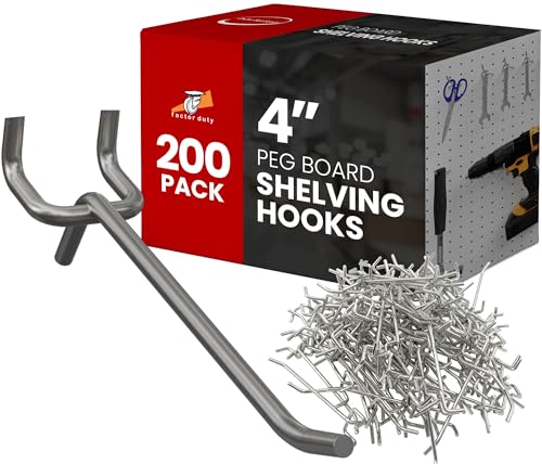 Online Best Service 200 PC PEG Board Hooks 4 inch Pegboard Hooks 4