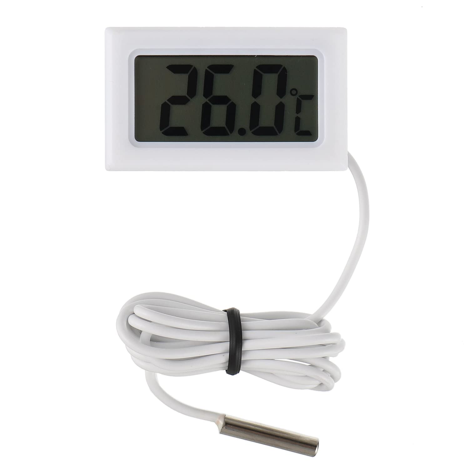 COOSO Thermometer, Digitale LCD Thermometer Voor Aquarium Vriezer Bevroren Koelkast Diepvries, Zwart/Drie Pack