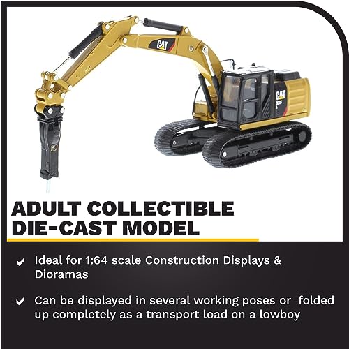 Modelo CAT 320FL Excavadora Hidráulica con 5 Accesorios 1:64 miniatura 4