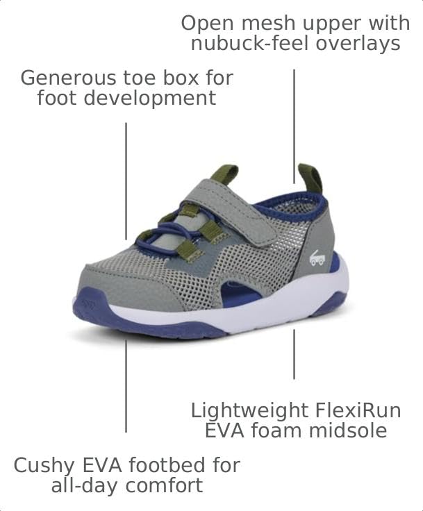 Image of See Kai Run - Aven Water-Friendly Sandal for Toddlers, Gray, 5