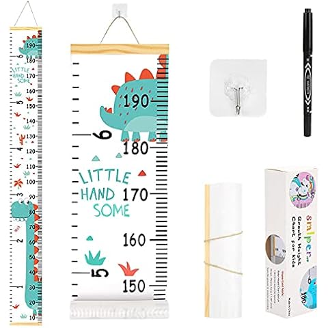 Kids Blue Dinosaur Height Growth Chart Cover