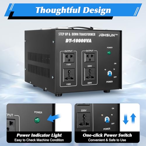 10000W Voltage Converter Transformer Step Up/Down 110V/220V Voltage Converter Transformer Power Converters Automatic Voltage Regulator Stabilizer Power Transformers Converters Circuit Breaker