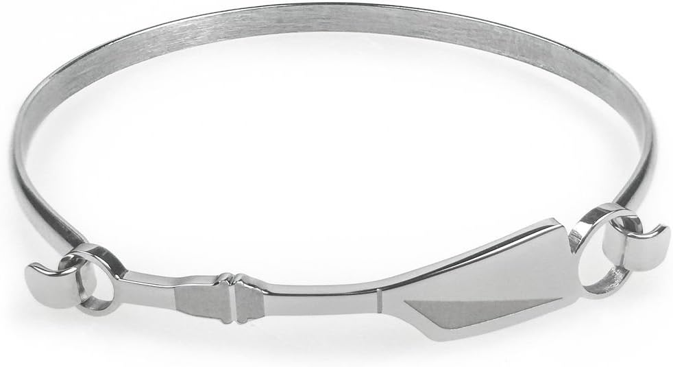 ChalkTalkSPORTS Rowing Oar Stainless Steel Bangle Bracelet | Crew Jewelry Stainless Steel | Hypoallergenic