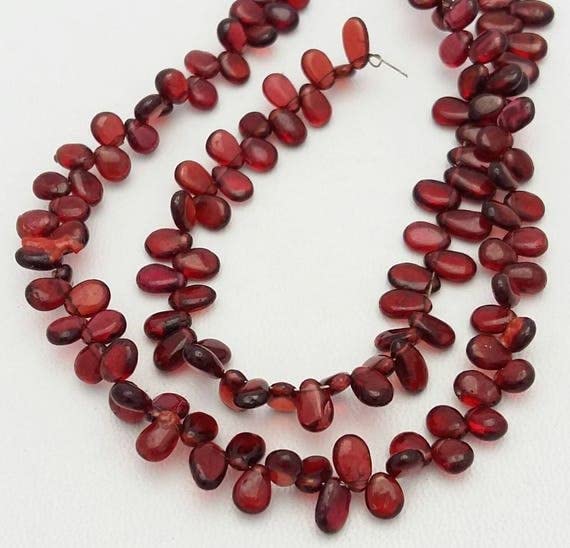 Garnet smooth pear beads pour fabriquer vos bijoux bohèmes chic