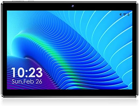10 inch Tablet Android 10.0, HD 1280×800 Touchscreen, 32GB Storage, 6000mAh Battery, Dual Camera Dual Speakers, Google Certified, Support WiFi Bluetooth, Portable Tablet Black