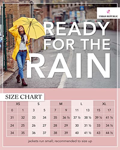Urban Republic Woman’s Raincoat – Waterproof Slicker Shell Rain Jacket (S-3Xl, Plus Size), Size Small, Blush #TOP5