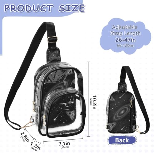 Bolsa transparente linqin para conciertos y festivales con cómodo diseño galaxia 3
