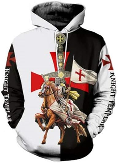Etoilemer Camisetas con Capucha Knight Templar para Hombre,Sudadera Cruzada  De Armadura Cruzada, Chaqueta De Traje De Cosplay De Caballero Medieval :  Amazon.es