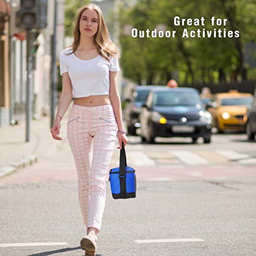 Buyagain Lunch Bag, 600D Poly Small 6 Can Insulated Reusable Lunch Cooler Bag Peva Water-Resistant Lining For Women Men Adult Work,Royal Blue #TOP4