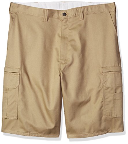Dickies Occupational Workwear LR337DS 33 Cotton Relaxed Fit Men's Industrial Cargo Short with Metal Tack Closure, 33" Waist Size, 11" Inseam, Desert Sand